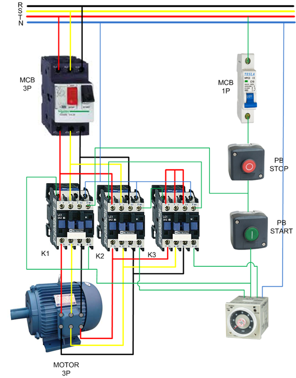 Diagram Installation 3 Phase Contactor Wiring Diagram Start Stop Pdf