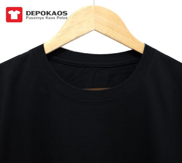 Kaos Hitam Polos Tampak Samping BAJUKU