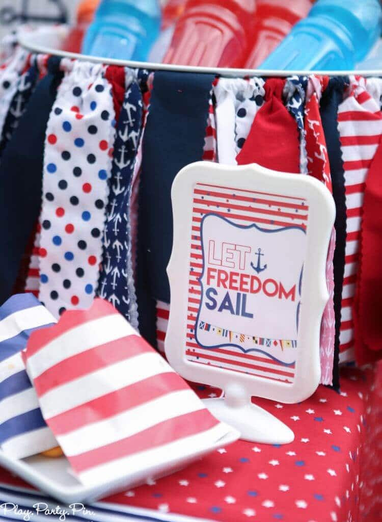 A nautical party is perfect for 4th of July! Use these nautical party ideas and 4th of July party ideas to throw the best red, white, and blue party ever!