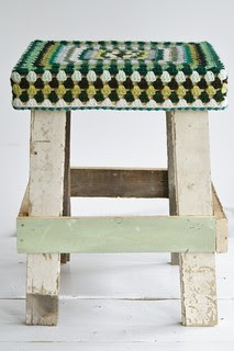wood & wool stool  jacqui