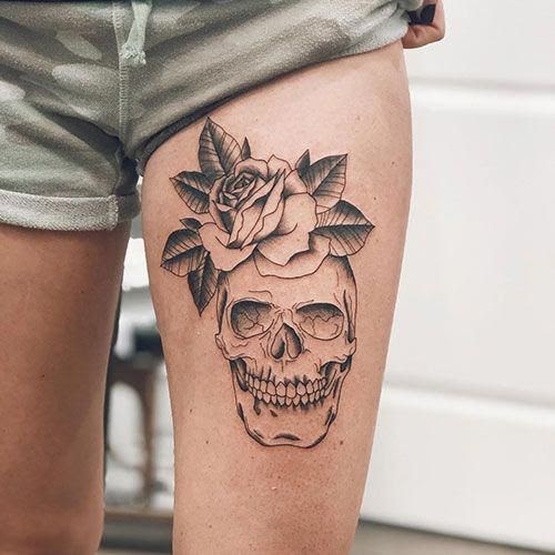 Unique Back Of Thigh Tattoo Ideas