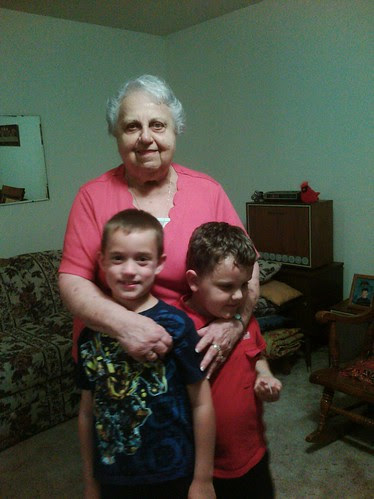 Aunt Minnie with the boys