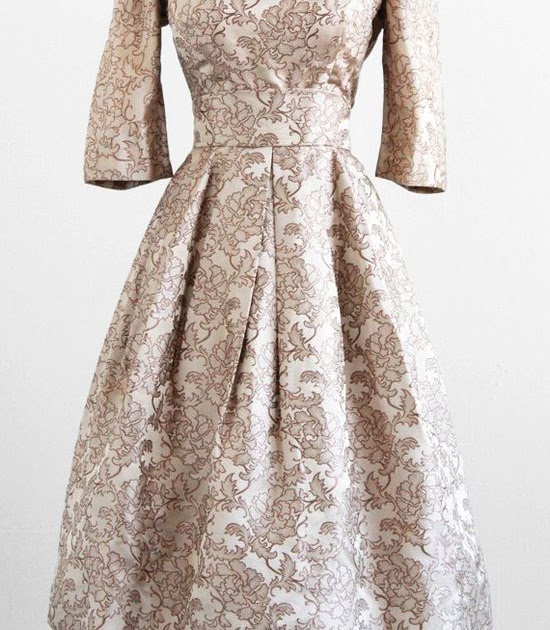 Beautiful Dress Vintage 1950s 50s Elegant Navy Polka Dots