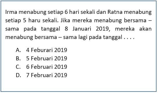 Contoh Kpk Dan Fpb Soal Cerita Jejak Belajar