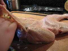 Roasting the chicken