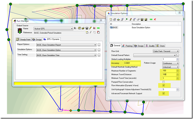 Figure 2.  Control the Continuity Error with the Run Control Options in Run Manager.