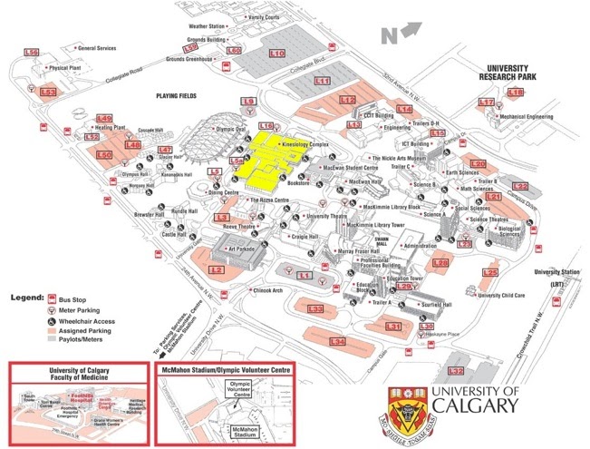 University Of Calgary Parking Map