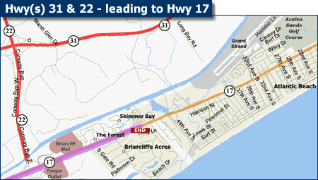 beach map resort myrtle briarcliffe landing rv sc barefoot north directions maps location