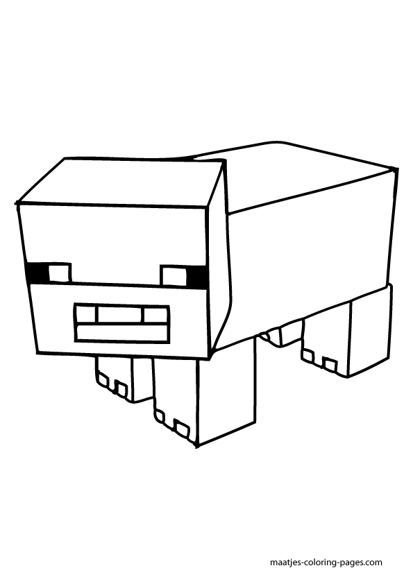 Minecraft Animals Coloring Pages - Free Coloring Pages