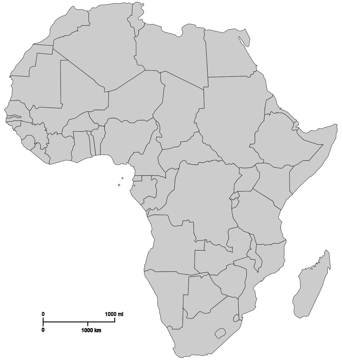 Maps: Blank Map Africa