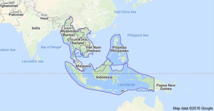 Sydostasien Karta | Karta
