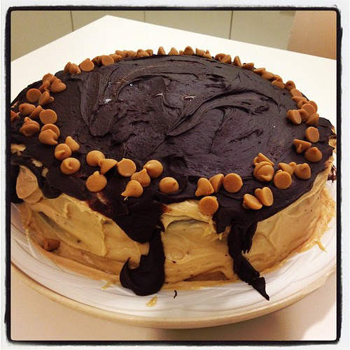 Chocolate peanut butter birthday cake! Best supervisor ever!!