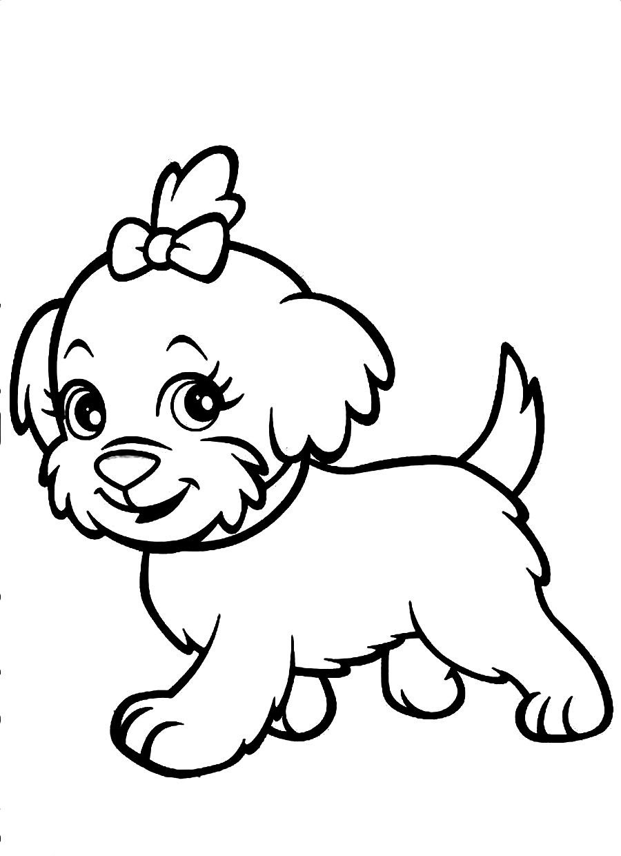 Cute Puppy Coloring Pages Dogs And Puppies  Free Printable ...