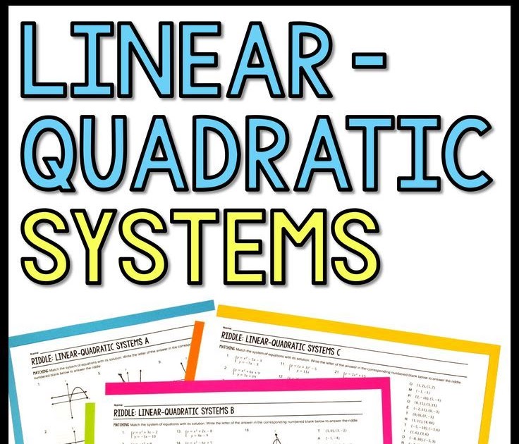 Linear Quadratic Systems Worksheet 1 - worksheet