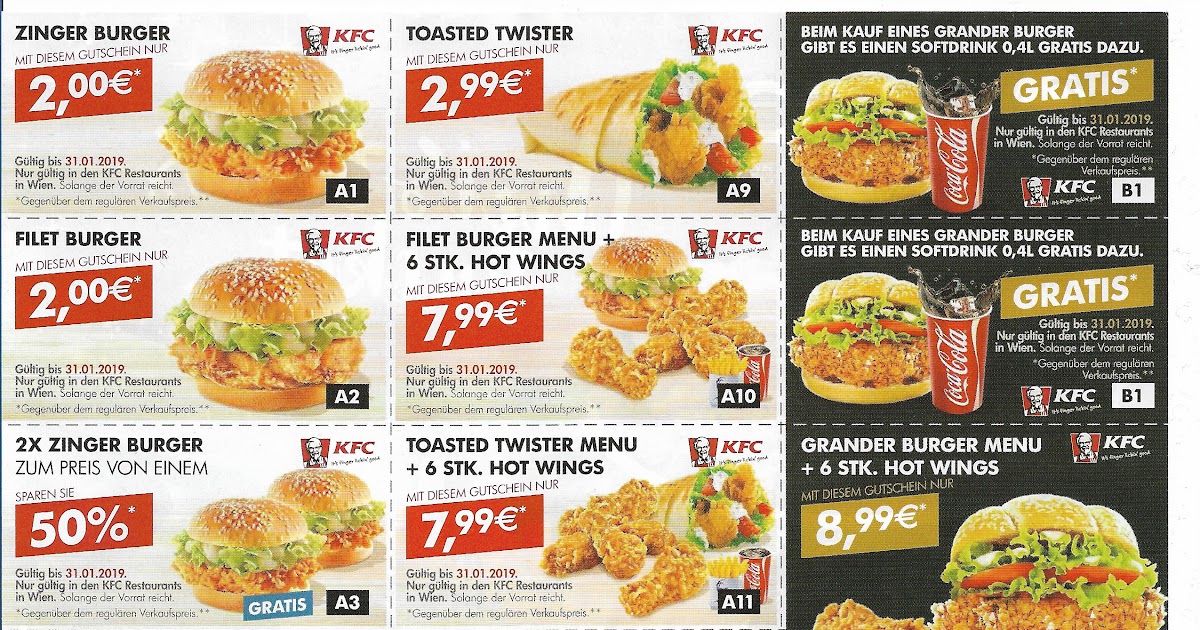 Kfc Speisekarte : Aktuelle KFC Gutscheine » Alle Coupons im Oktober
