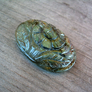 carved labradorite cabochon