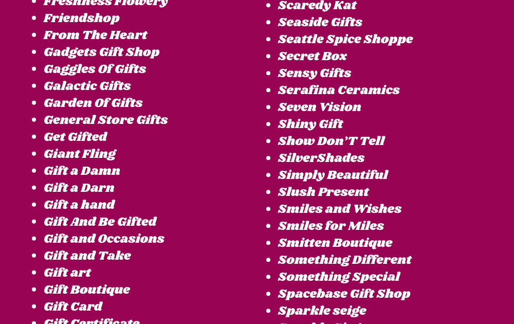 Flower And Gift Shop Name Ideas knitdesignerbd