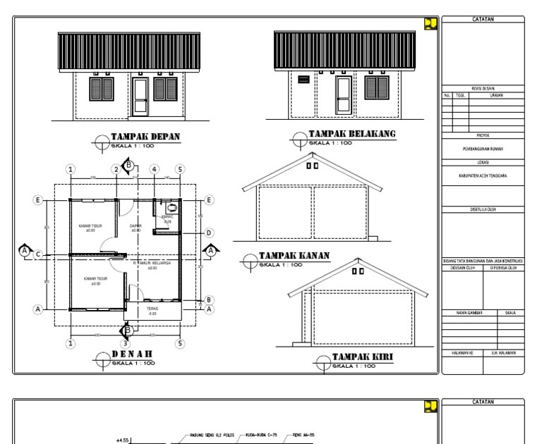 36 Denah rumah type 36 beserta tampak dan potongan pdf | [A [C [C [C [C