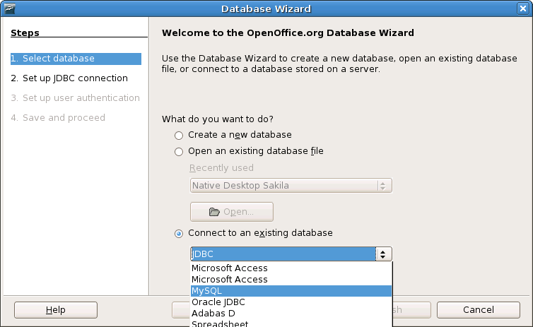 Oo-Database Wizard-connect-to-existing-MySQL