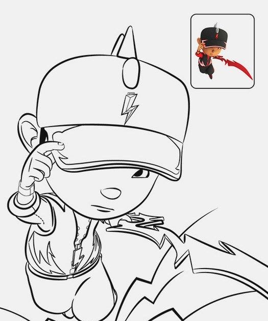 Download Gambar Boboiboy: Boboiboy Colouring Sheet