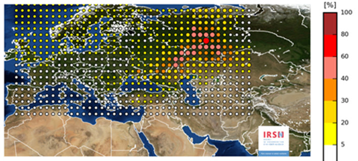 Χάρτης: Ποιες χώρες και πόσο επηρέασε η ραδιενέργεια που ανιχνεύτηκε και στην Ελλάδα