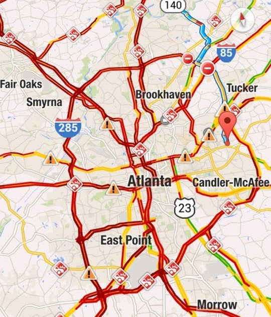 Map Of Atlanta Ga Interstate Highway System 