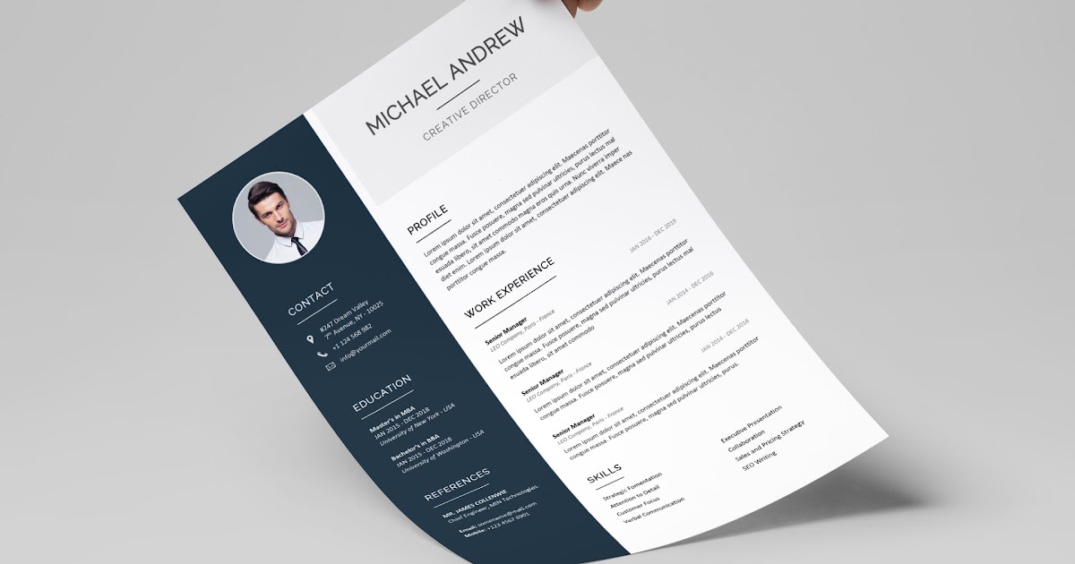 Download Template Cv Terbaru 2020 Contoh Gambar Template