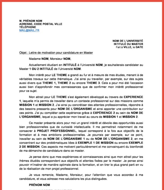 méthode lettre de motivation