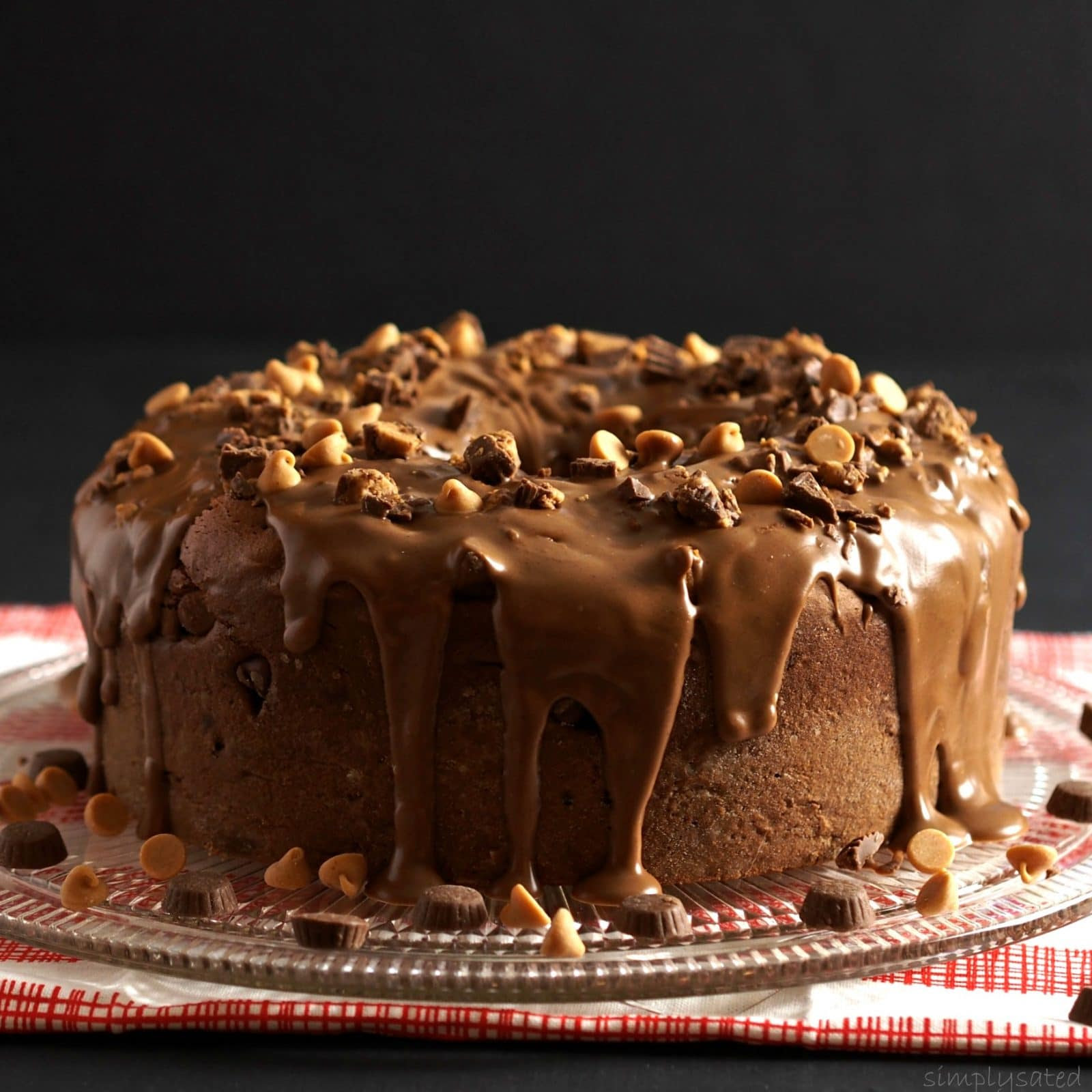 Peanut Butter Cup Chocolate Pound Cake