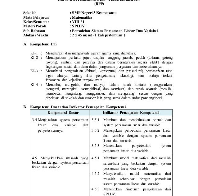 Contoh Soal Spldv Smk Kelas 10