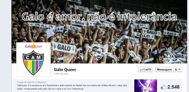 Torcedores do Atlético-MG criaram página no facebook para combater a homofobia 