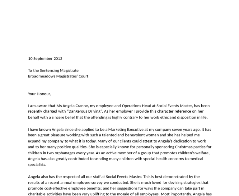 how to write a letter about someones character to a judge how to write a letter about someones character to a judge