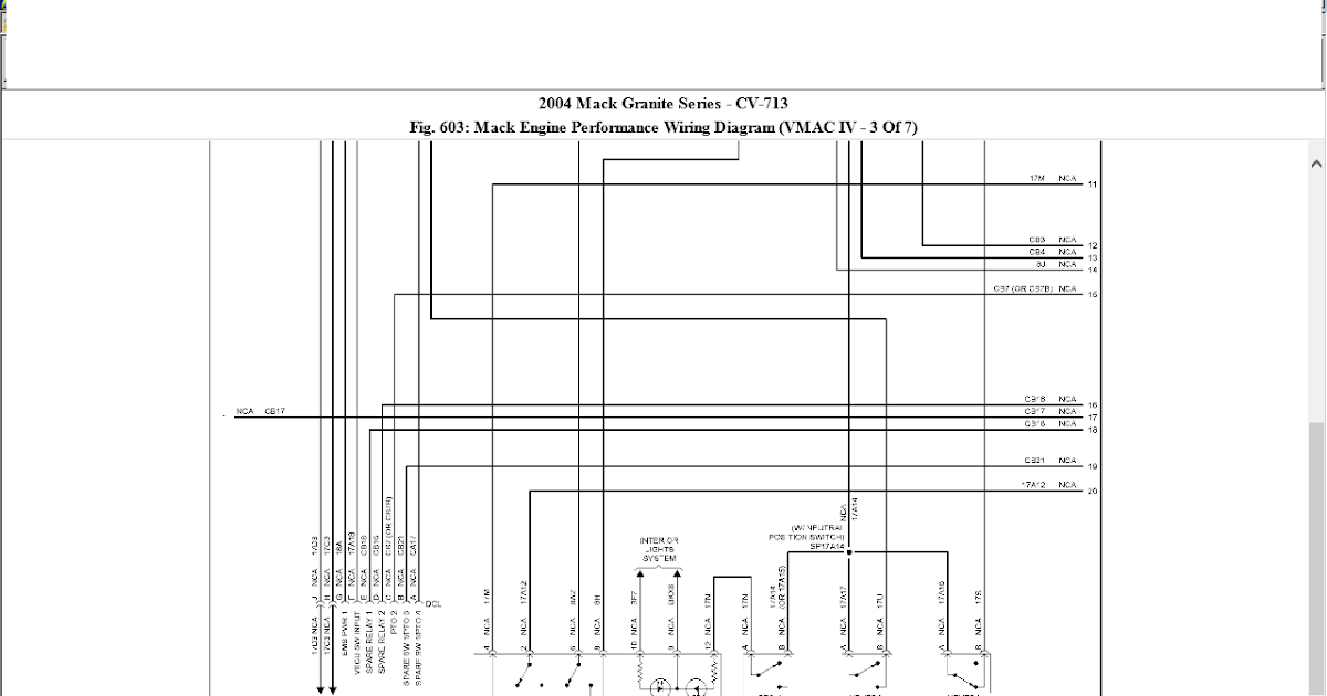 Wiring Diagram For Mack Trucks