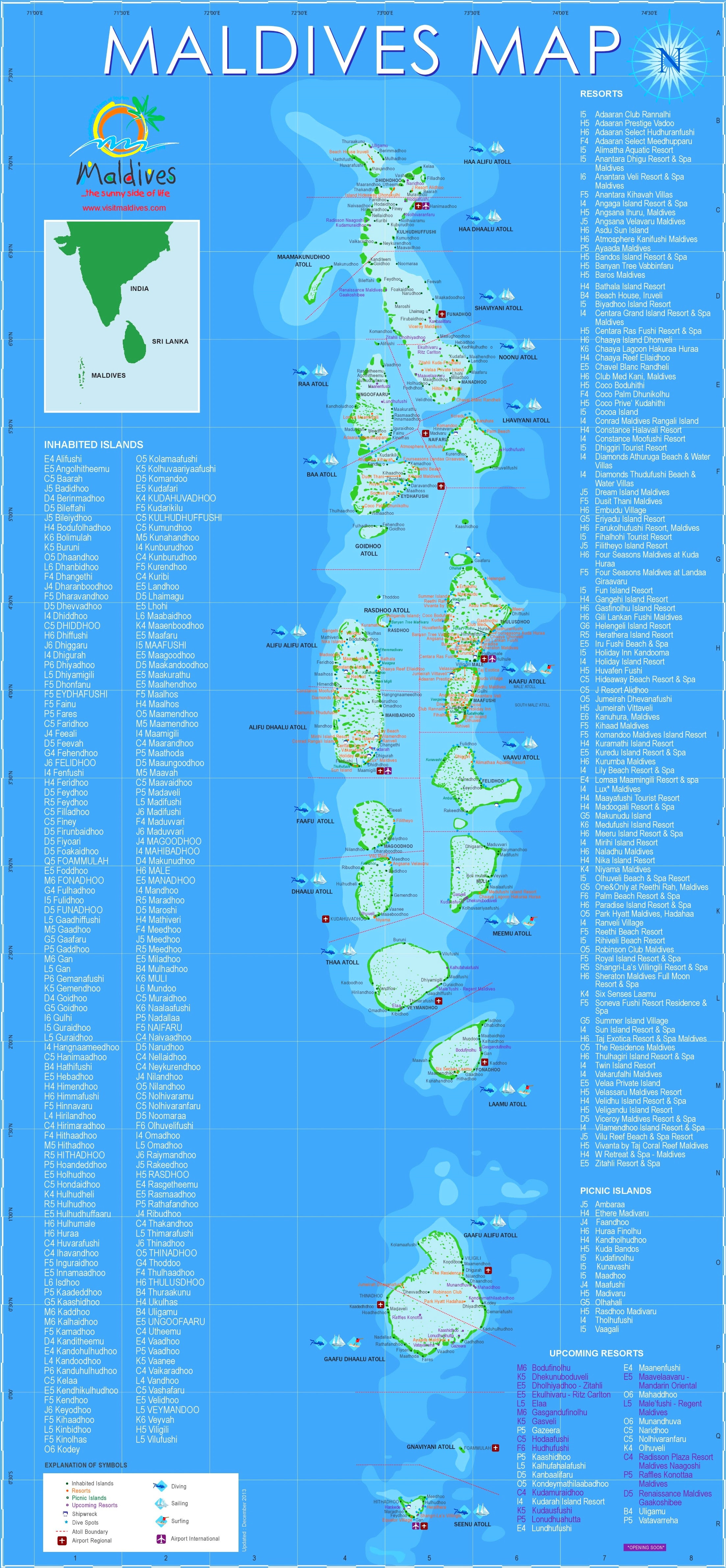 Karte Malediven | Karte