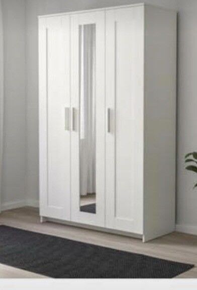 Ikea 3 Door Wardrobe With Mirror Serpen