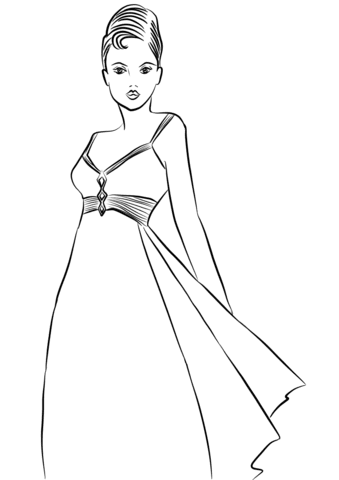 Dibujo De Mujer De 1960 Para Colorear Dibujos Para