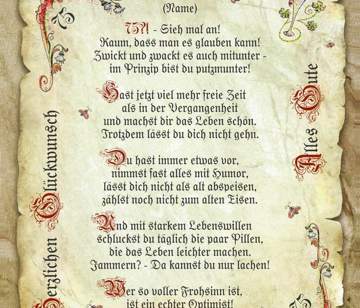 Lustige Gedichte Zum 60. Geburtstag Mit Geschenk