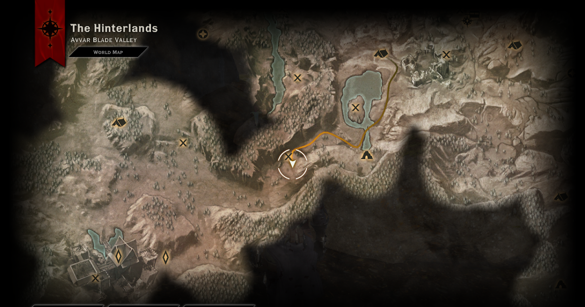 Dragon Age Inquisition Hinterlands Map World Map Atlas