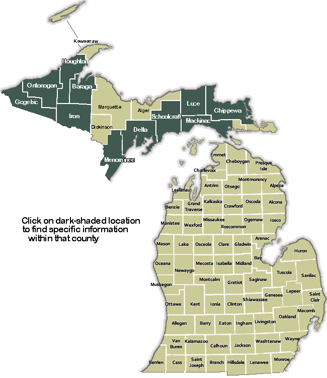 Wolves In Michigan Map