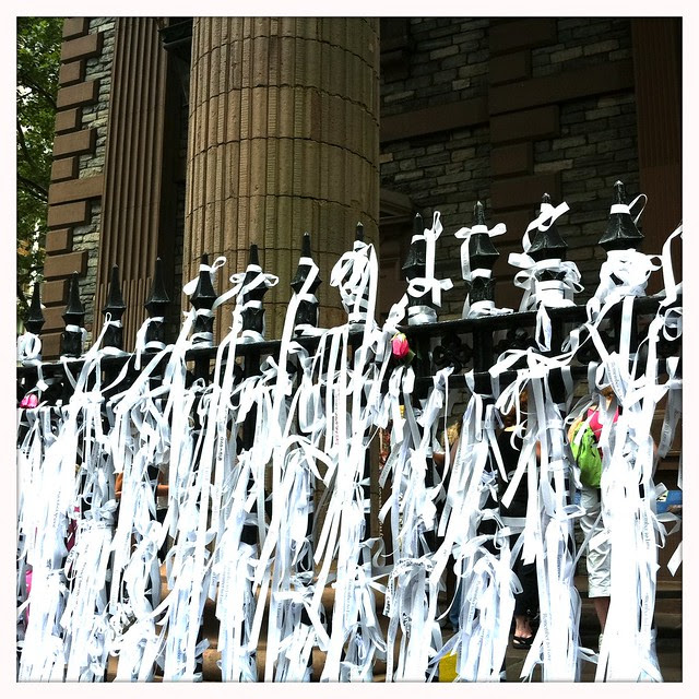 A scene from a walk to the World Trade Center September 10, 2011