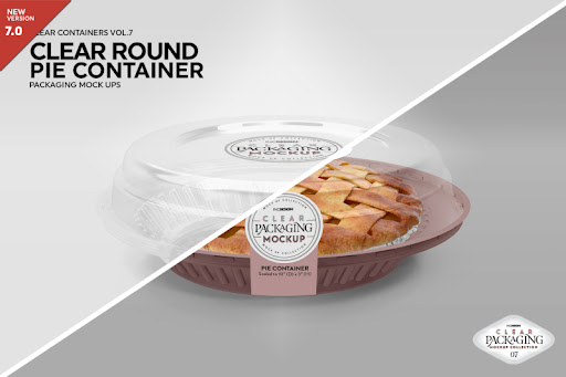 Download Free Free Clear Pie Container Packaging Mockup Psd Mockups PSD Mockup Template