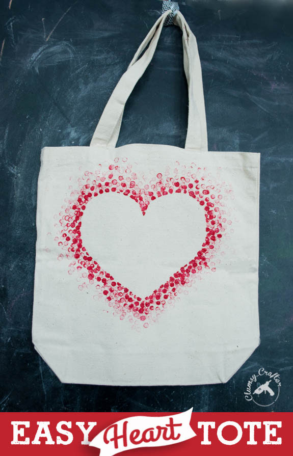 DIY heart tote bag for Valentines Day DIY Heart Tote Bag