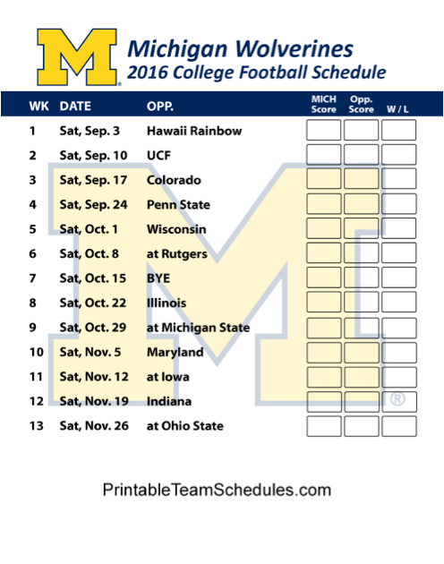Michigan Football Schedule - 2020 Michigan Football Schedule Preview