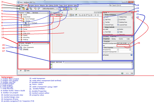 belajar menggunakan netbeans untuk membuat GUI dengan Java Swing [1 ...