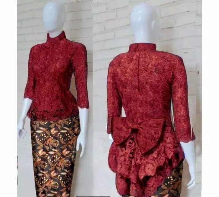 Baju Kebaya Muslim Warna Merah  HijabFest