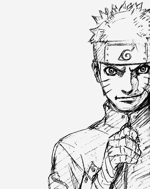 Sasuke Gambar Naruto Sketsa