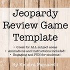 Jeopardy Review Game Editable Template