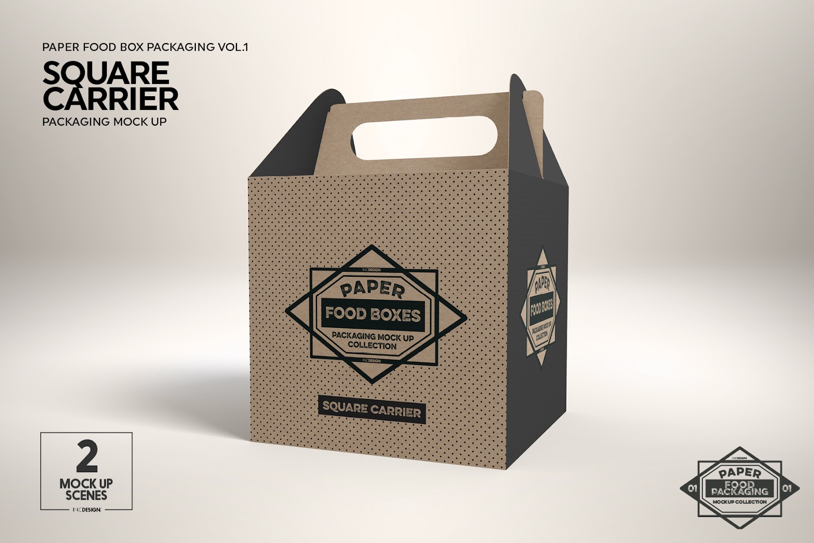 Food Packaging Mockup 3D Obj Free : Restaurant Food Mock-Up | Branding