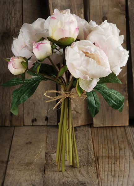 Peony Bouquet Silk Cream Flowers Peony Bouquet Silk Cream Flowers