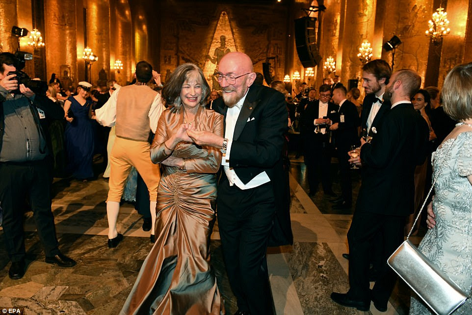 Kip S. Thorne, Nobelprize laureate in Physics, and professor Carolee Winstein and dance after the Nobel banquet